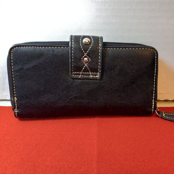 Black Full Length Wallet Cottagecore Grandmacore - Picture 2 of 7